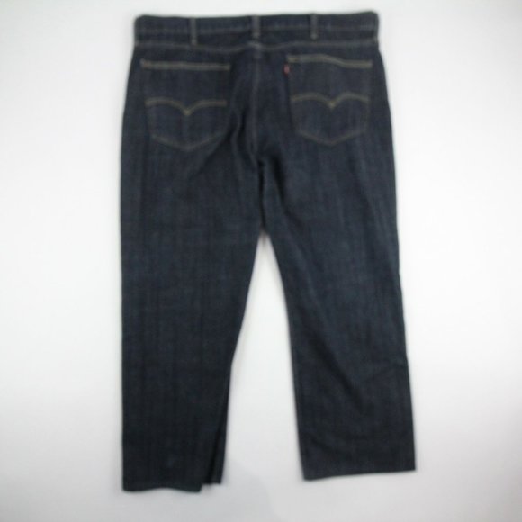 Levis Mens 559 Straight Leg Jeans Dark Wash Denim High Rise Cotton Size 42x34 - Picture 10 of 12